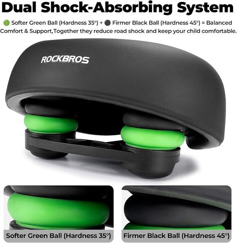 ROCKBROS الشباب مقعد الدراجة Cusion الراحة الشباب استبدال مقعد دراجة السرج للماء، وتعزيز الشباب الصغار رايدر مقعد الدراجة المراهقين للبنين والبنات الهدايا لMTB والطريق 16 "إلى 24" (بدون المشبك) in Kuwait