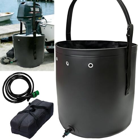 Outboard Motor Flushing Bag for Outboard Flushing on Land, 27.6'' x 27.6'' x 30'', Outboard Engines Flushing Bag Suitable for Under 350HP Outboards in Kuwait