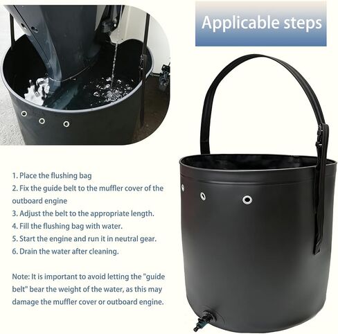 Outboard Motor Flushing Bag for Outboard Flushing on Land, 27.6'' x 27.6'' x 30'', Outboard Engines Flushing Bag Suitable for Under 350HP Outboards in Kuwait