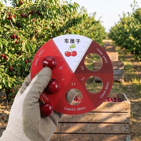 Operitacx 4pcs Cherry Diameter Measure Tool - Berry Size Grading Checker - Manual Sorting Dimension Gauge for Cherry Blueberry Fresh Produce Professional Farmers Market 0.94-1.25 Inch in Kuwait