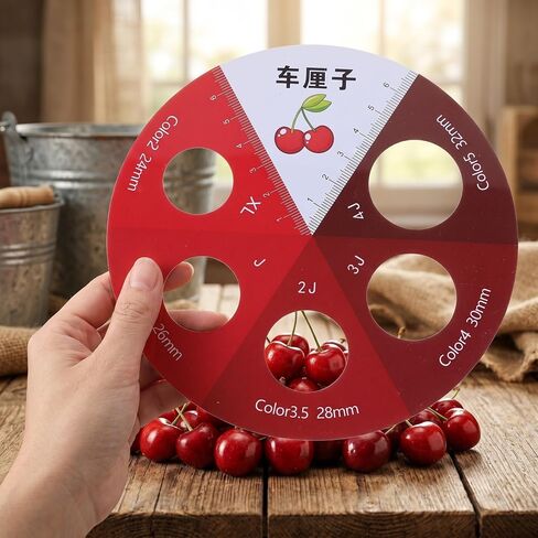 Operitacx 4pcs Cherry Diameter Measure Tool - Berry Size Grading Checker - Manual Sorting Dimension Gauge for Cherry Blueberry Fresh Produce Professional Farmers Market 0.94-1.25 Inch in Kuwait