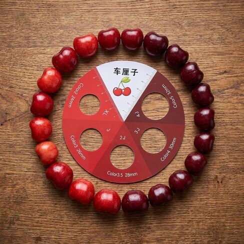 Operitacx 4pcs Cherry Diameter Measure Tool - Berry Size Grading Checker - Manual Sorting Dimension Gauge for Cherry Blueberry Fresh Produce Professional Farmers Market 0.94-1.25 Inch in Kuwait