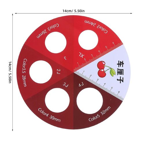 Operitacx 4pcs Cherry Diameter Measure Tool - Berry Size Grading Checker - Manual Sorting Dimension Gauge for Cherry Blueberry Fresh Produce Professional Farmers Market 0.94-1.25 Inch in Kuwait
