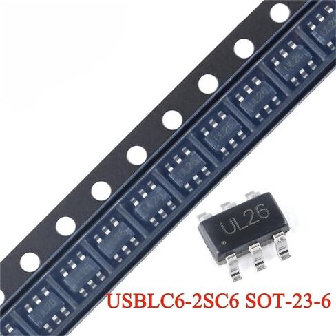 USBLC6-2SC6 SOT-23-6 USBLC6 SOT UL26 SOT23 Low Capacitor Capacitance 2-Wire ESD Chip IC 10/20/50Pcs(50 Pieces) in Saudi Arabia