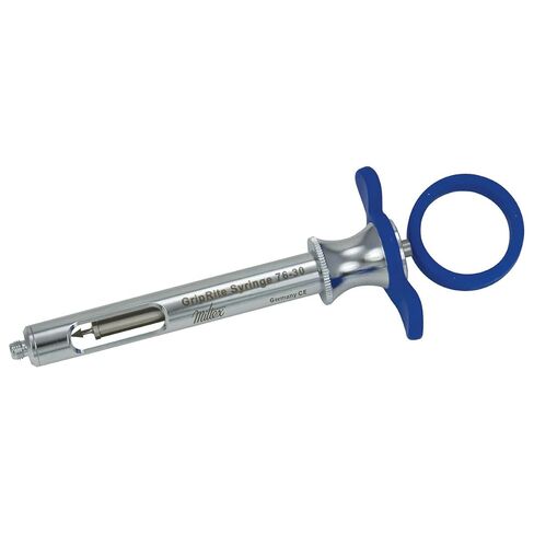 Miltex Instrument 76-30 GripRight Aspirating Anesthetic Syringe CW Type Petite 1.8cc Blue in Kuwait