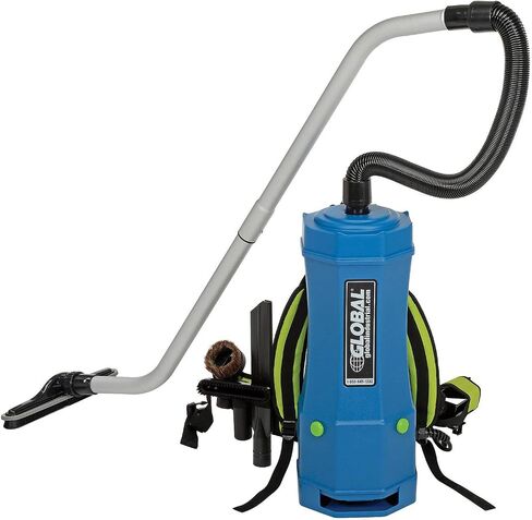 Global Industrial Commercial HEPA Backpack Vacuum with 8-Piece Tool Kit, 1-1/2 Gallon Capacity, 1500 Watt, 120V, 50'L Power Cord, Lightweight & Quiet 63 dB in Kuwait