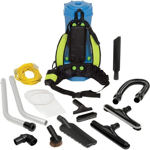 Global Industrial Commercial HEPA Backpack Vacuum with 8-Piece Tool Kit, 1-1/2 Gallon Capacity, 1500 Watt, 120V, 50'L Power Cord, Lightweight & Quiet 63 dB in Kuwait