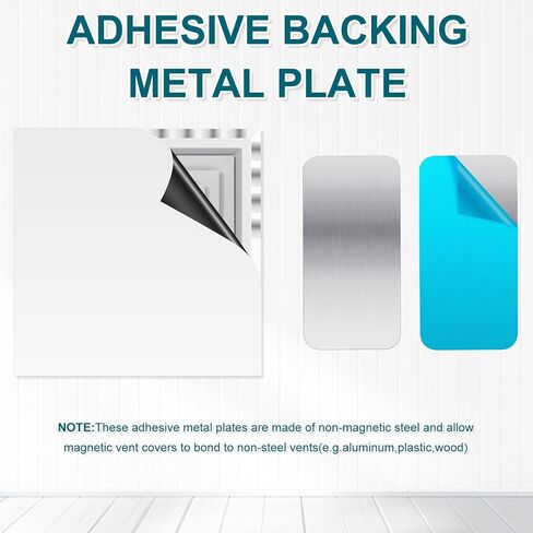 Metal Plates for Magnets 28 Pcs Adhesive Magnetic Mounts | Metal plates for magnets create magnetic surfaces anywhere with 0.4mm steel backing and strong adhesive for clean removal in Kuwait