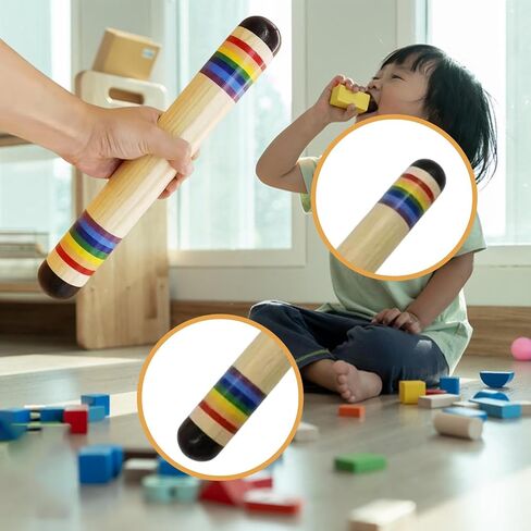Rainsticks, Rainmakers, Musical Sensory and Auditory Development, Wooden Rain Rattle, Tube Rattle, Percussion for Children, 35cm in Kuwait
