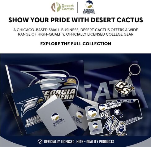 أطباق ورقية من Desert Cactus Georgia Southern University GSU Eagles عدد 20 أدوات مائدة مستديرة مقاس 9 بوصة للبوابات الخلفية والتخرج والحفلات ويوم اللعبة (التصميم A) in Kuwait