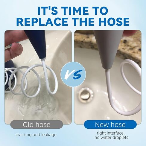 Water Flosser Replacement Hose Compatible with Waterpik Wp-100 Wp-660 Oral Irrigator Tube Easy Install Dental Flosser Accessories for Precise Tooth Cleaning in Kuwait