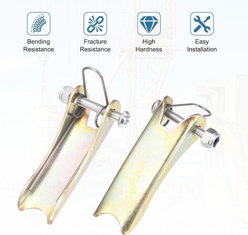 مجموعة مزلاج أمان uxcell 7.5T، 4 قطع من مزلاج معدني سميك بخطاف منزلق لسحب مقطورة شاحنة وصلة الاستقبال، لون فولاذي (طول 3.1 بوصة / 80 مم، سمك 0.8 مم) in Kuwait