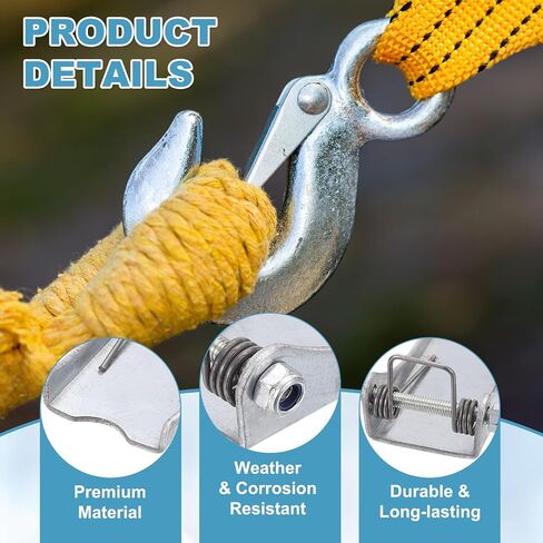 PATIKIL 3 Inch Hook Safety Latch Kit, 2 Pcs 3T Alloy Steel Towing Receiver Hitch Replacement for Clevis Hook Truck Trailer, Silver in Kuwait
