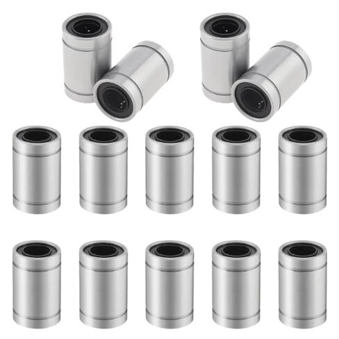 14Pcs LM8UU Linear Ball Bearings, 8mm Bore Dia, 15mm OD, 24mm Length with Double Side Rubber Seal Fit for CNC and 3D Printer Applications in Kuwait