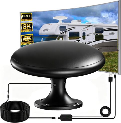 هوائي RV TV ، 720 استقبال Omni-Directional ، كابل HDTV 35 قدمًا ، أسود in Kuwait