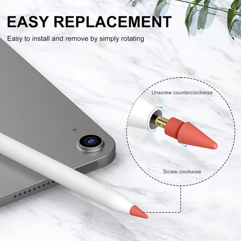 نصائح استبدال ميليا لنصائح Apple Pencil 2nd و 1st Generation ، إكسسوارات Ipency Nibs لـ iPad Pro Pencil 2/1 Gen (4Tips White) in Kuwait