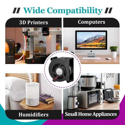 2 Pcs DC 24V 5020 Blower Fan Axial Cooling Fans, Compatible with Anycubic Kobra 3 Combo/Kobra 2 Neo/Kobra 2 Pro/Kobra 2 Plus/Kobra 2 Max/Kobra 2 3D Printer, Helps Prevent Overheating and Clogging in Kuwait