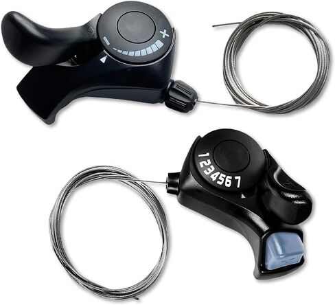 7 Speed Shifter，3X7 Thumb Gear Shifters One Pair TX-30 Lever and Set，Shift Lever Transmission Bike Gear Shifter Bike Parts Accessories for Road City Mountain Bike in Kuwait