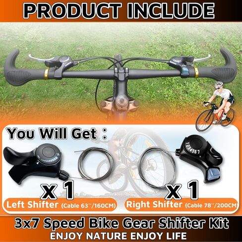 7 Speed Shifter，3X7 Thumb Gear Shifters One Pair TX-30 Lever and Set，Shift Lever Transmission Bike Gear Shifter Bike Parts Accessories for Road City Mountain Bike in Kuwait