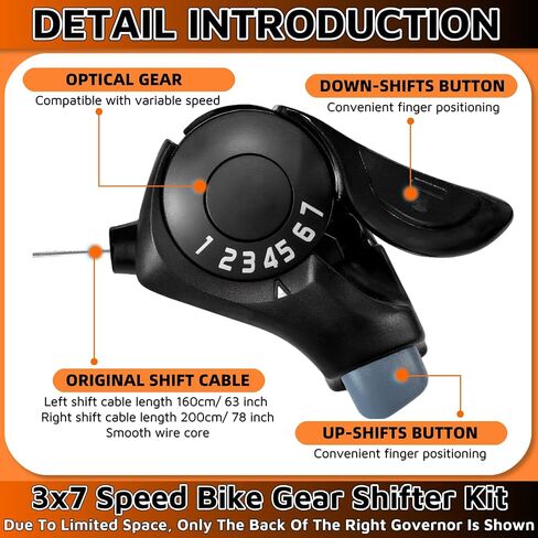 7 Speed Shifter，3X7 Thumb Gear Shifters One Pair TX-30 Lever and Set，Shift Lever Transmission Bike Gear Shifter Bike Parts Accessories for Road City Mountain Bike in Kuwait