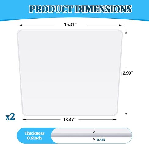 Bememo 2 Pcs Outboard Transom Reinforcement Backing Plate, 0.6" Thick, 15.3"×13.7"×13" PP Plastic Stern Mounting Plate Fit for Most Outboard in Kuwait