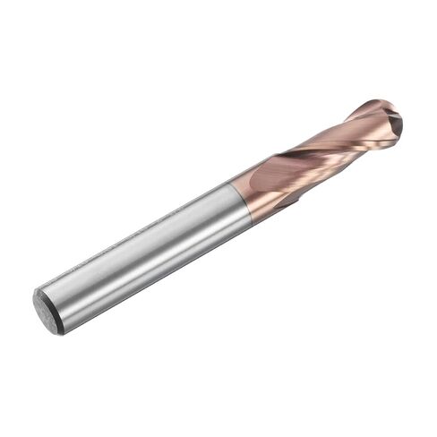 HARFINGTON الكرة نهاية الأنف مطحنة 2 الناي 5/16 "قطر 5/16" عرقوب كربيد التنغستن غير المطلية دوامة CNC راوتر بت 0.81 "طول القطع كرة نهاية واحدة لنحت النقش طحن in Kuwait