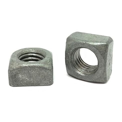 (40 Pieces) 1/4"-20 Steel Square Nuts Galvanized in Kuwait