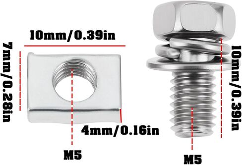 20 قطعة جزازة العشب بطارية تثبيت مربع الجوز المسمار مجموعة M5x10mm متوافق مع ARIENS متوافق مع MTD in Kuwait