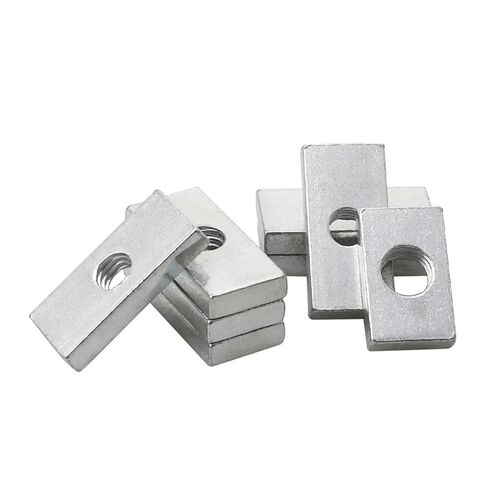 10Pcs M3 M4 M5 M6 M8 Square Nut Rectangular Nuts Thin Slider Block Nuts Zinc-Plated Carbon Steel Aluminum Profile Accessory(M8x20x12x4mm) in Kuwait