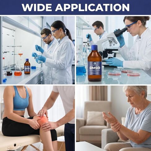 GARACHEM درجة صيدلانية 99.9% DMSO نقي في زجاجة زجاجية، سائل نقي ثنائي ميثيل سلفوكسيد 8 أونصة، غير مخفف، رائحة منخفضة in Kuwait