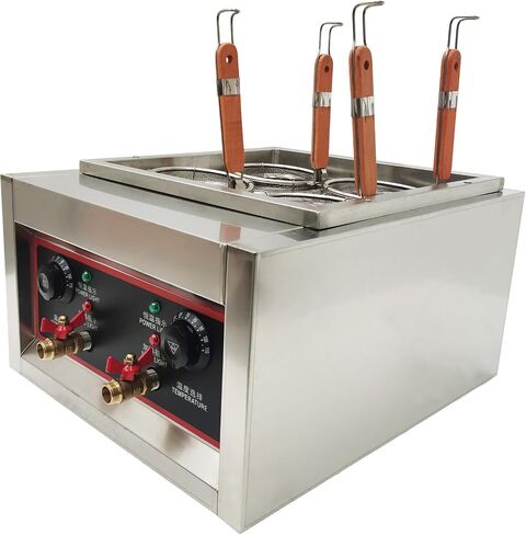 220V 4000W 4 Holes Noodles Cooker Machine Table Top 4 Baskets Commercial Electric Noodles Cooker Pasta Cooking Tool NO Plug in Kuwait