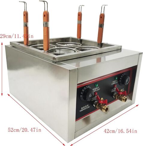 220V 4000W 4 Holes Noodles Cooker Machine Table Top 4 Baskets Commercial Electric Noodles Cooker Pasta Cooking Tool NO Plug in Kuwait