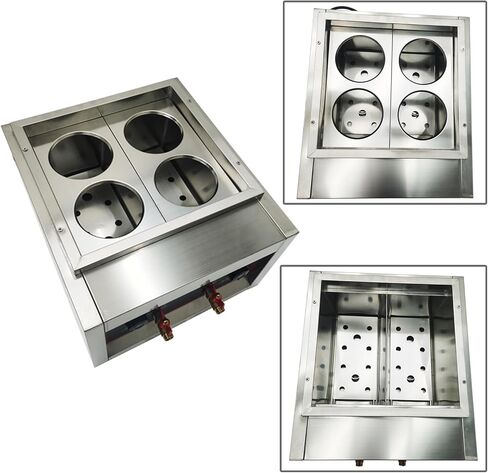 220V 4000W 4 Holes Noodles Cooker Machine Table Top 4 Baskets Commercial Electric Noodles Cooker Pasta Cooking Tool NO Plug in Kuwait