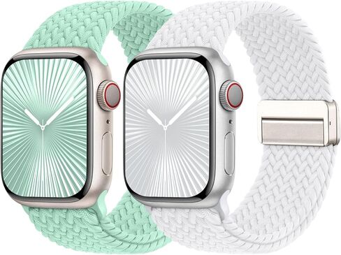 Braided Stretchy Magnetic Bands Compatible for Apple Watch Band Women Men in Saudi Arabia