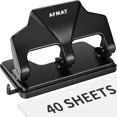 3 فتحات ثقوب شديدة التحمل، 40 ورقة ثقوب ثلاثية الفتحات، ثقوب AFMAT شديدة التحمل 3 حلقات، خرامة ورق كبيرة 3 فتحات، 50% جهد مخفض 3 فتحات، مثقاب ورق معدني مع صينية شرائح كبيرة in Kuwait