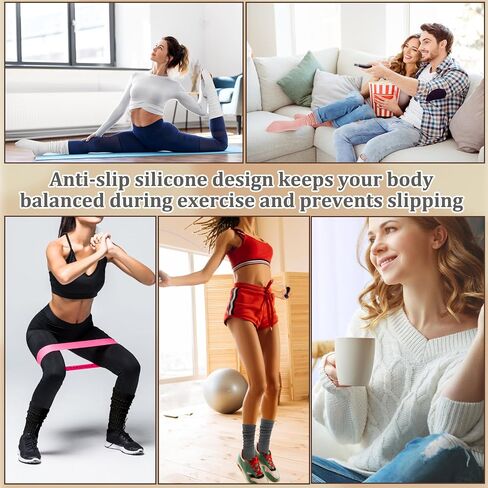 Jspupifip 4 Pairs Pilates Socks with Grips for Women, Long Slouch Non Slip Yoga Scrunch Socks for Barre Hospital Workout in Saudi Arabia