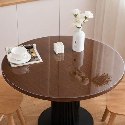 Round Clear Table Protector, 42 Inch, 1.5mm Thick, Scratch Resistant, Modern Style, Perfect for Dining Room, Coffee Table in Kuwait