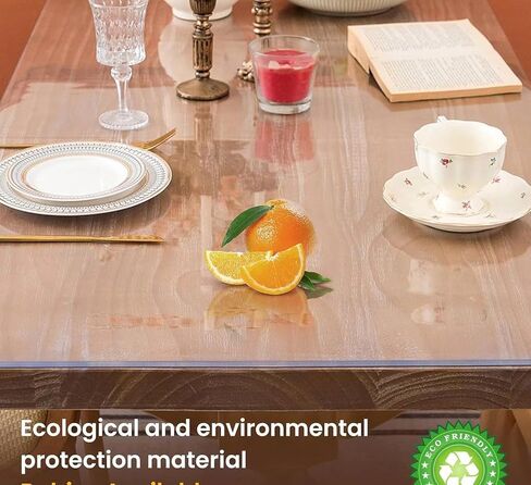 Round Clear Table Protector, 42 Inch, 1.5mm Thick, Scratch Resistant, Modern Style, Perfect for Dining Room, Coffee Table in Kuwait