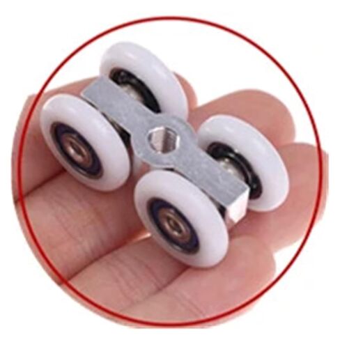 1Pair Sliding Door Rollers 4 Wheels Hanging Home Door Accessories Hardware in Kuwait