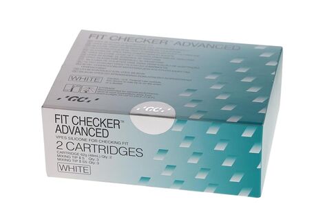 GC 014404 Fit Checker Advanced, White Dental Cartridge Package, 2/Pk 48mL for Crown & Bridge Fit Verification in Kuwait