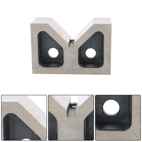findmall Accuracy Ground 4" x 2-5/8" x 1-5/8" Cast Iron V-Block Set - Matched Pair, 0.0005" Tolerance for Machining, Inspection in Kuwait