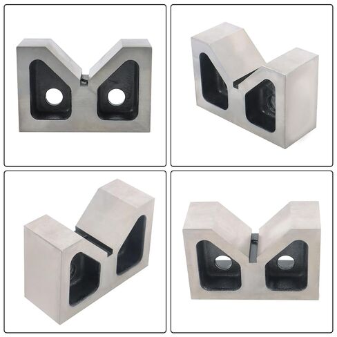 findmall Accuracy Ground 4" x 2-5/8" x 1-5/8" Cast Iron V-Block Set - Matched Pair, 0.0005" Tolerance for Machining, Inspection in Kuwait