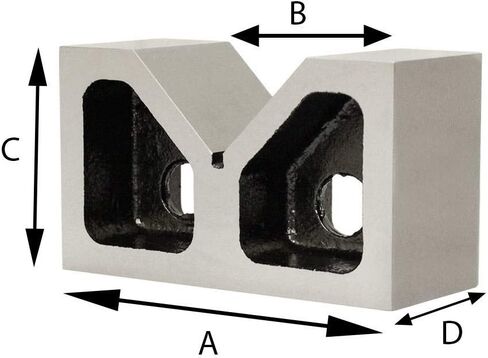 Set of 2 Pcs Cast Iron V-Block 6" Long Ground 90 Degree in Kuwait