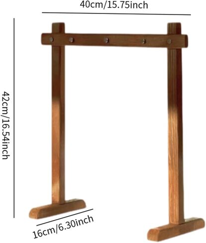 Wind Chime Stand Wooden Display Decorative Frame Multipurpose Gong Holder with Stable Base Suitable for Bedroom Tea Room Dinner Table Desk Entry Way C, S in Kuwait