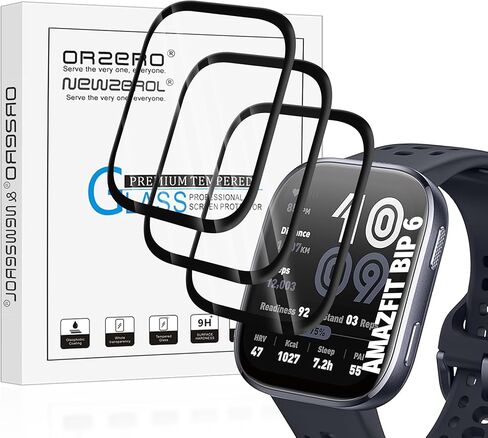 Orzero (3 Pack) Watch Screen Protector Compatible for Amazfit Active 2, PMMA and PET (Not Tempered Glass) Ultra Thin HD Full Coverage 3D Curved Edge Anti-Scratch in Saudi Arabia