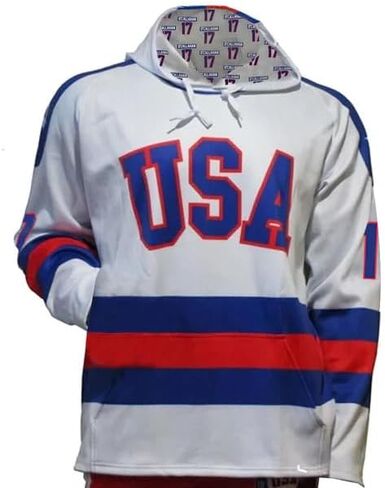 Jack O'Callahan US Hockey 1980 Team Jersey Official Hoodie Sweatshirt - Performance, Quick Dry, Moisture in Kuwait