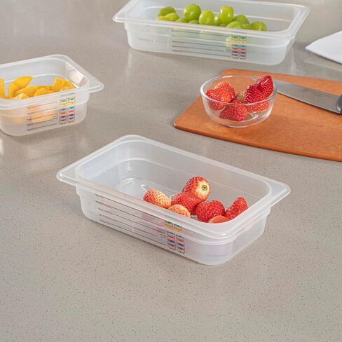 Restaurantware Plastic Drain Tray 1 Pack 8 x 4 Inches Polycarbonate Drain Tray, Clear Food Pan Insert Crack-Resistant Dishwasher-Friendly for Vegetable Draining, Thawing Meats in Kuwait