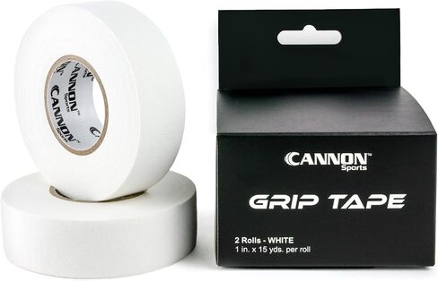 Cannon Sports Hockey Tape 2 Rolls (1 in x 45 ft Each) – Water Resistant Cloth Athletic Grip Tape for Hockey, Baseball, Softball, Lacrosse & Tennis – Non-Slip, Breathable, Hypoallergenic in Kuwait