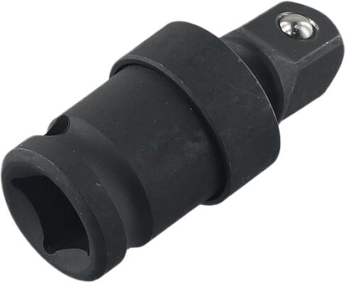 FABULETTA 1/2 Inch Joint Socket Adapter 360 Degree Swivel for Electric Wrench, Heat-Treated Chrome Steel with Black Phosphate Coating, Spring-Loaded Ball Lock for Auto Repair and Tight Spaces in Kuwait