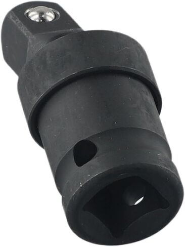 FABULETTA 1/2 Inch Joint Socket Adapter 360 Degree Swivel for Electric Wrench, Heat-Treated Chrome Steel with Black Phosphate Coating, Spring-Loaded Ball Lock for Auto Repair and Tight Spaces in Kuwait